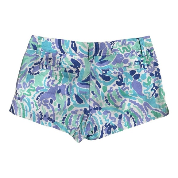 Lilly Pulitzer The Walsh Nice Ink Cotton Button Shorts Women’s 4 – Inseam 3” - Picture 4 of 7